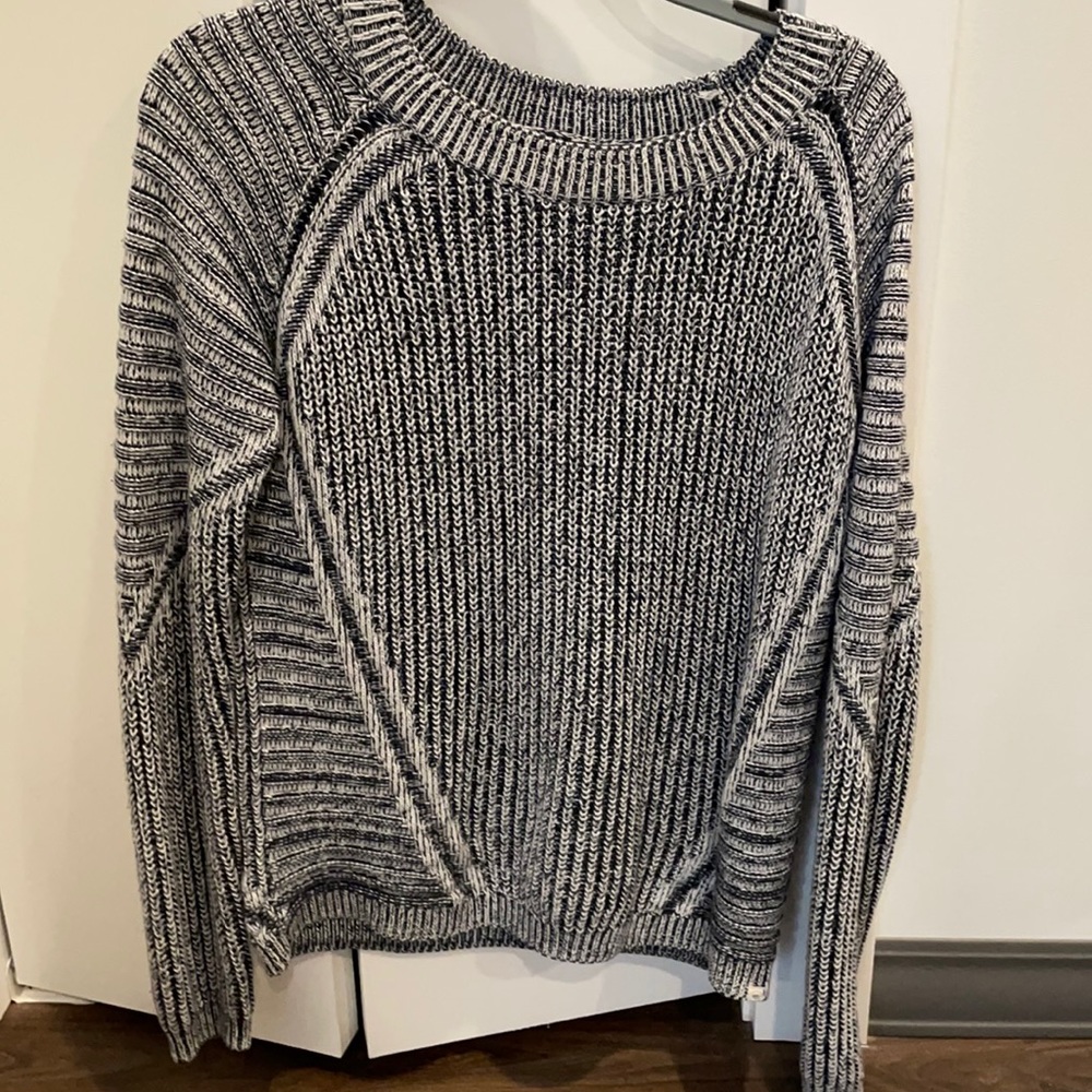 Black and white sweater